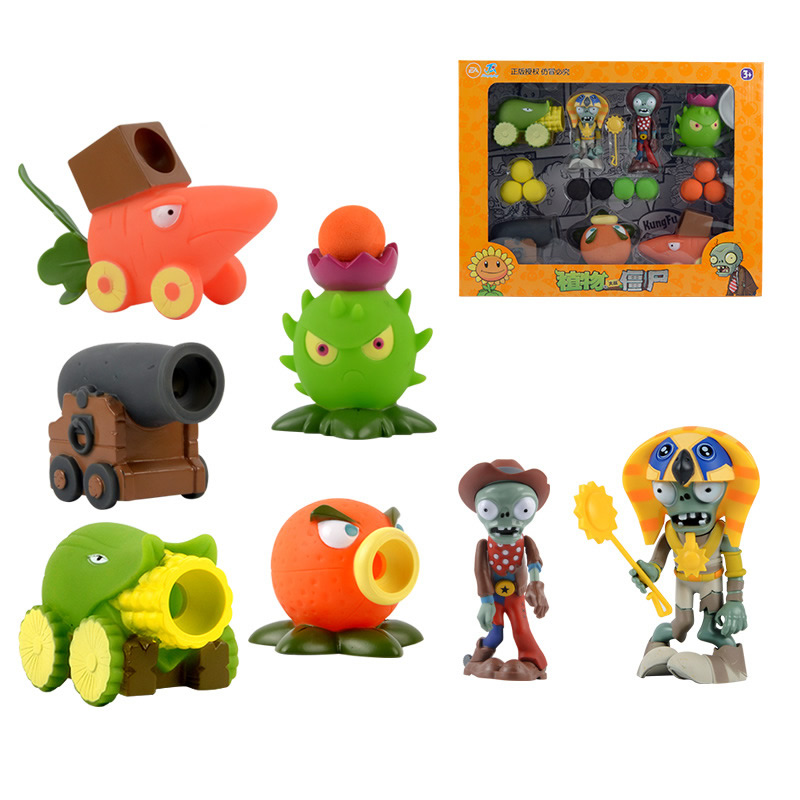 Plants vs Zombies Action Figure Toys Shooting Dolls Cob Cannon Cowboy