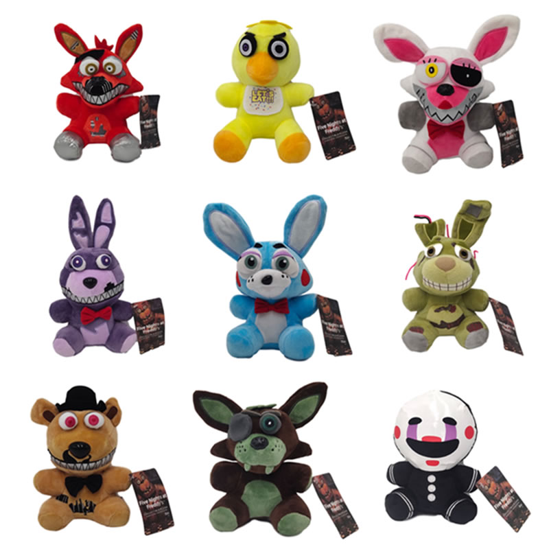 18cm Five Nights at Freddy Bear Fox Bonnie Chica Golden Freddy