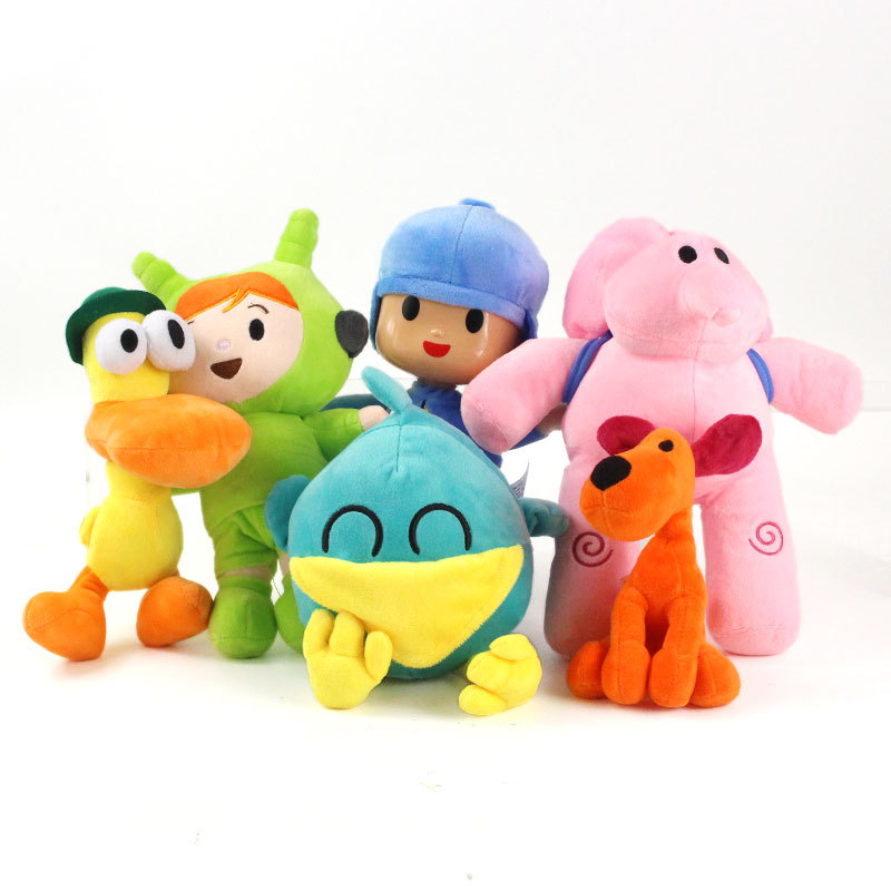 Drum 2 & Pato Duck 8 Plush Set Soft Stuffed New Pocoyo Friends