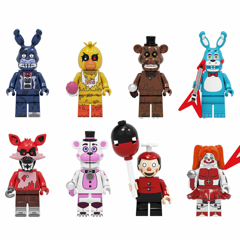 8-Piece Five Nights at Freddy's Lego-Compatible Block Mini Figure