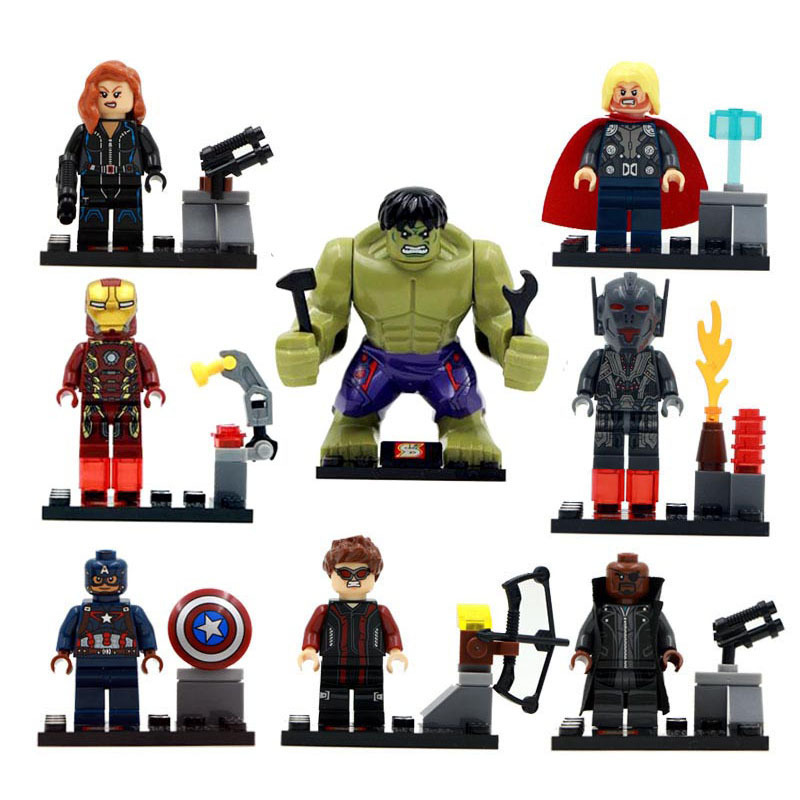 Captain America.. Hulk THE AVENGERS blocks 8 pcs Ironman Compatible blocks 