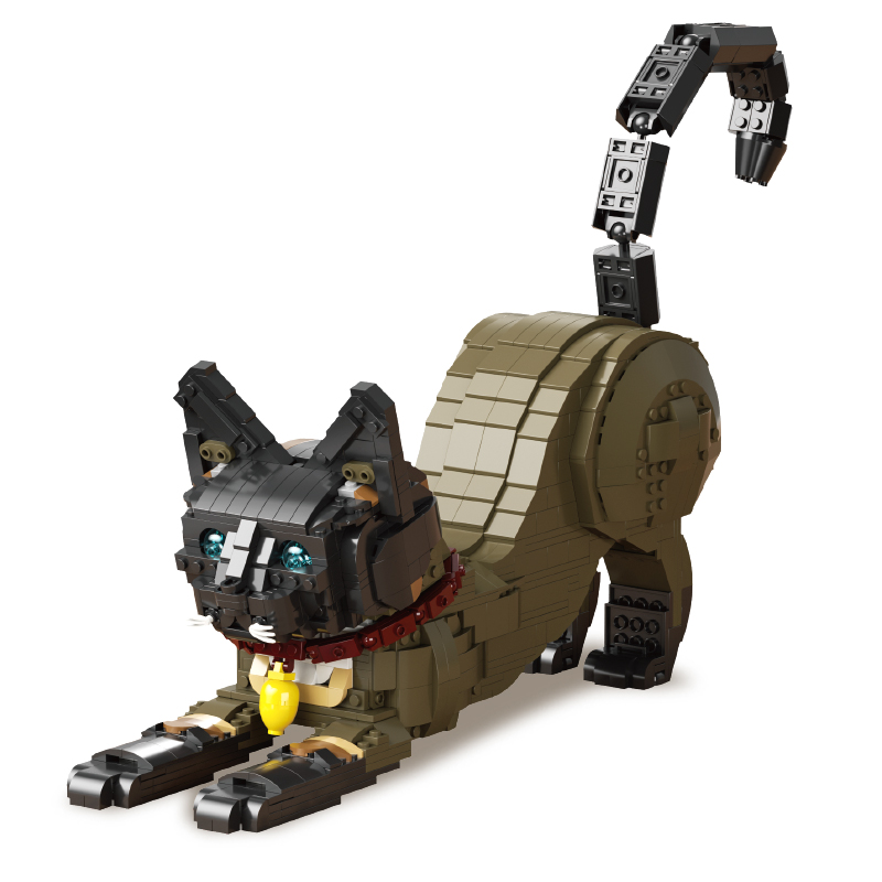 Siamese Cat Building Blocks Kit DIY Bricks Toys Model Display for Kids ...